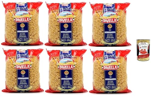 Divella Pasta 100% Italienisch Margheritine 60, Nudeln aus Hartweizengrieß, Kochen 7 Minuten 6x 500g + Italian Gourmet polpa 400g Divella Pasta 100% Italienisch Margheritine 60, Nudeln aus Hartweizengrieß, Kochen 7 Minuten 6x 500g + Italian Gourmet polpa 400g von Italian Gourmet E.R.