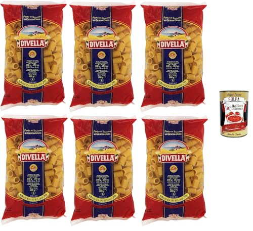 Divella Pasta 100% Italienisch Mezzi Occhi di Lupo N° 20, Nudeln aus Hartweizengrieß, Kochen 11 Minuten 6x 500g + Italian Gourmet polpa 400g Divella Pasta 100% Italienisch Mezzi Occhi di Lupo N° 20, Nudeln aus Hartweizengrieß, Kochen 11 Minuten 6x 500g + Italian Gourmet polpa 400g von Italian Gourmet E.R.