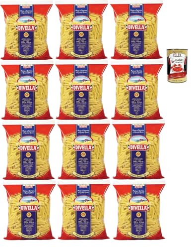 Divella Pasta 100% Italienisch Penna Regina 36, Nudeln aus Hartweizengrieß, Kochen 7 Minuten 12x 500g + Italian Gourmet polpa 400g Divella Pasta 100% Italienisch Penna Regina 36, Nudeln aus Hartweizengrieß, Kochen 7 Minuten 12x 500g + Italian Gourmet polpa 400g von Italian Gourmet E.R.
