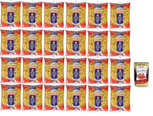 Divella Pasta 100% Italienisch Penne Mezzani 34, Nudeln aus Hartweizengrieß, Kochen 8 Minuten 24x 500g + Italian Gourmet polpa 400g Divella Pasta 100% Italienisch Penne Mezzani 34, Nudeln aus Hartweizengrieß, Kochen 8 Minuten 24x 500g + Italian Gourmet polpa 400g von Italian Gourmet E.R.
