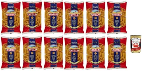 Divella Pasta 100% Italienisch Rigatoni N° 17, Nudeln aus Hartweizengrieß, Kochen 9 Minuten 12x 500g + Italian Gourmet polpa 400g Divella Pasta 100% Italienisch Rigatoni N° 17, Nudeln aus Hartweizengrieß, Kochen 9 Minuten 12x 500g + Italian Gourmet polpa 400g von Italian Gourmet E.R.