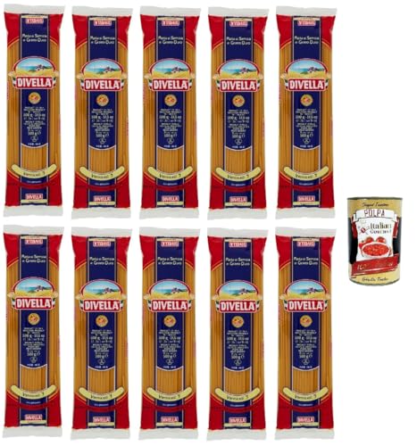 Divella Pasta 100% Italienisch Vermicelli N° 7, Nudeln aus Hartweizengrieß, Kochen 9 Minuten 10x 500g + Italian Gourmet polpa 400g Divella Pasta 100% Italienisch Vermicelli N° 7, Nudeln aus Hartweizengrieß, Kochen 9 Minuten 10x 500g + Italian Gourmet polpa 400g von Italian Gourmet E.R.