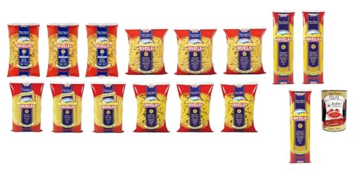 Divella Pasta Testpaket Fusilli col Buco - Elicoidali - Mezze Maniche - Spaghetti Ristornate - Penne Regine, Italienische Nudeln aus Hartweizengrieß, 15x 500 g + Italian Gourmet polpa 400g Divella Pasta Testpaket Fusilli col Buco - Elicoidali - Mezze Maniche - Spaghetti Ristornate - Penne Regine, Italienische Nudeln aus Hartweizengrieß, 15x 500 g + Italian Gourmet polpa 400g von Italian Gourmet E.R.