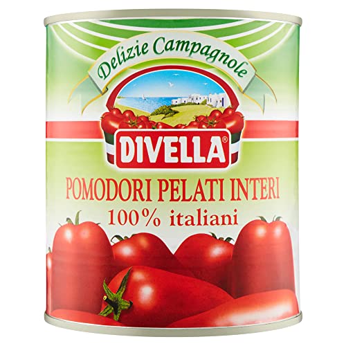 Divella Pomodori Pelati Pflaumenschälende Tomaten, 100 % italienisch 12 x 800 g + Italian Gourmet Polpa 400g von Italian Gourmet E.R.