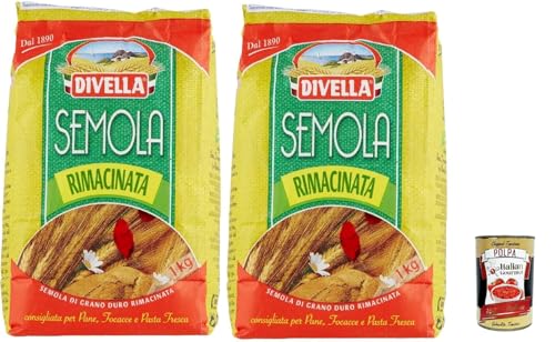 Divella Semola Rimacinata Hartweizenmehl für Pasta & Pizza 2x 1kg + Italian Gourmet polpa 400g Divella Semola Rimacinata Hartweizenmehl für Pasta & Pizza 2x 1kg + Italian Gourmet polpa 400g von Italian Gourmet E.R.