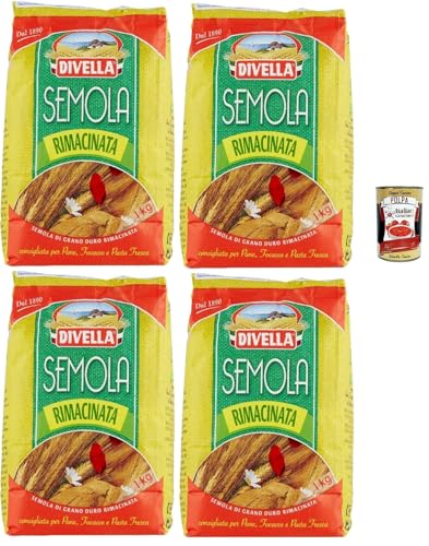 Divella Semola Rimacinata Hartweizenmehl für Pasta & Pizza 4x 1kg + Italian Gourmet polpa 400g Divella Semola Rimacinata Hartweizenmehl für Pasta & Pizza 4x 1kg + Italian Gourmet polpa 400g von Italian Gourmet E.R.