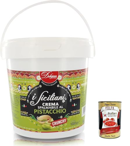 Dolgam Crema Spalmabile Al Pistacchio Con Granella Di Pistacchio, Knusprige Pistazien Streichfähige Creme Pistazien-Streichcreme mit Gehackten. 1kg Pistazie Streichcreme + Italian Gourmet polpa 400g Dolgam Crema Spalmabile Al Pistacchio Con Granella Di Pistacchio, Knusprige Pistazien Streichfähige Creme Pistazien-Streichcreme mit Gehackten. 1kg Pistazie Streichcreme + Italian Gourmet polpa 400g von Italian Gourmet E.R.