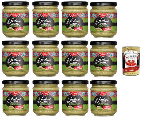 Dolgam I Siciliani Crema Spalmabile al Pistacchio Pistazien Streichfähige Creme Pistazien-Streichcreme Pistachio spreadable cream 12x 200g Frei von Palmöl Glutenfrei + Italian Gourmet polpa 400g Dolgam I Siciliani Crema Spalmabile al Pistacchio Pistazien Streichfähige Creme Pistazien-Streichcreme Pistachio spreadable cream 12x 200g Frei von Palmöl Glutenfrei + Italian Gourmet polpa 400g von Italian Gourmet E.R.