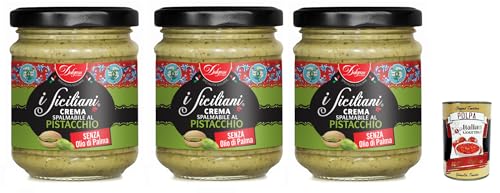 Dolgam I Siciliani Crema Spalmabile al Pistacchio Pistazien Streichfähige Creme Pistazien-Streichcreme Pistachio spreadable cream 3x 200g Frei von Palmöl Glutenfrei + Italian Gourmet polpa 400g Dolgam I Siciliani Crema Spalmabile al Pistacchio Pistazien Streichfähige Creme Pistazien-Streichcreme Pistachio spreadable cream 3x 200g Frei von Palmöl Glutenfrei + Italian Gourmet polpa 400g von Italian Gourmet E.R.