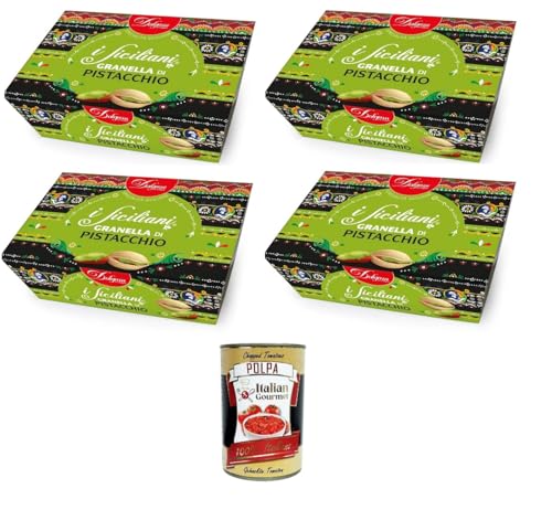 Dolgam- I Siciliani Granella di Pistacchio Das sizilianische Pistazien-Granella 4x100gr + Italian Gourmet polpa 400g Dolgam- I Siciliani Granella di Pistacchio Das sizilianische Pistazien-Granella 4x100gr + Italian Gourmet polpa 400g von Italian Gourmet E.R.