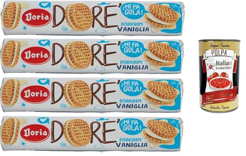 Doria - Dorè Doricrem Gusto Vaniglia Tubo Dorè Doricrem Vanillearoma Tube 4x150gr + Italian Gourmet polpa 400g Doria - Dorè Doricrem Gusto Vaniglia Tubo Dorè Doricrem Vanillearoma Tube 4x150gr + Italian Gourmet polpa 400g von Italian Gourmet E.R.