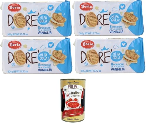 Doria - Dorè Doricrem Gusto Vaniglia confezione da 8 porzioni Dorè Doricrem Vanillegeschmack Packung mit 8 Portionen 4x304gr + Italian Gourmet polpa 400g Doria - Dorè Doricrem Gusto Vaniglia confezione da 8 porzioni Dorè Doricrem Vanillegeschmack Packung mit 8 Portionen 4x304gr + Italian Gourmet polpa 400g von Italian Gourmet E.R.