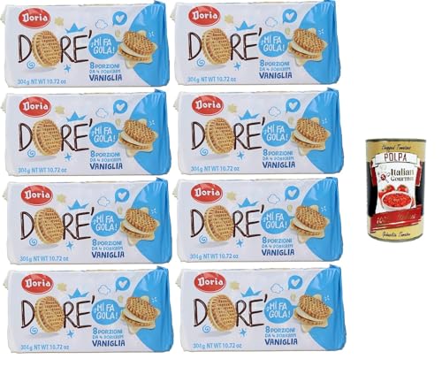 Doria - Dorè Doricrem Gusto Vaniglia confezione da 8 porzioni Dorè Doricrem Vanillegeschmack Packung mit 8 Portionen 8x304gr + Italian Gourmet polpa 400g Doria - Dorè Doricrem Gusto Vaniglia confezione da 8 porzioni Dorè Doricrem Vanillegeschmack Packung mit 8 Portionen 8x304gr + Italian Gourmet polpa 400g von Italian Gourmet E.R.