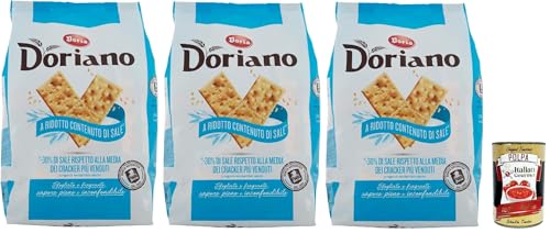 Doria Doriano Crackers a basso contenuto di sale, ohne Salzkörner Salzgebäck gesalzen kekse, 3x 700 g + Italian Gourmet polpa 400g Doria Doriano Crackers a basso contenuto di sale, ohne Salzkörner Salzgebäck gesalzen kekse, 3x 700 g + Italian Gourmet polpa 400g von Italian Gourmet E.R.