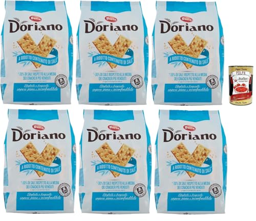 Doria Doriano Crackers a basso contenuto di sale, ohne Salzkörner Salzgebäck gesalzen kekse, 6x 700 g + Italian Gourmet polpa 400g Doria Doriano Crackers a basso contenuto di sale, ohne Salzkörner Salzgebäck gesalzen kekse, 6x 700 g + Italian Gourmet polpa 400g von Italian Gourmet E.R.
