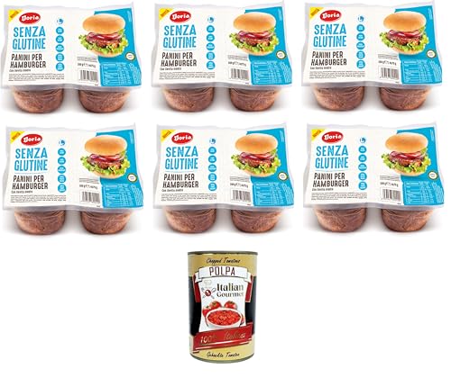 Doria Panini per Hamburger con lievito madre senza glutine Burger Panini mit glutenfreiem Sauerteig 6x300gr Doria Panini per Hamburger con lievito madre senza glutine Burger Panini mit glutenfreiem Sauerteig 6x300gr von Italian Gourmet E.R.
