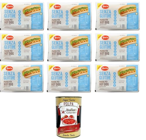Doria Panini per Hot Dog senza glutine Glutenfreies Hot Dog Panini 9x 150gr+ Italian Gourmet polpa 400g Doria Panini per Hot Dog senza glutine Glutenfreies Hot Dog Panini 9x 150gr+ Italian Gourmet polpa 400g von Italian Gourmet E.R.