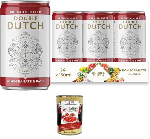Double Dutch Pomegranate & Basil Premium Tonic Mixer 24 x 150 ml Dosen | Kalorienarmer, perfekter Mixer für Cocktails,+ Italian Gourmet polpa 400g Double Dutch Pomegranate & Basil Premium Tonic Mixer 24 x 150 ml Dosen | Kalorienarmer, perfekter Mixer für Cocktails,+ Italian Gourmet polpa 400g von Italian Gourmet E.R.