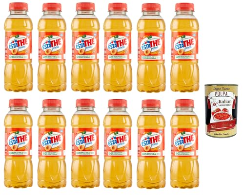 ESTATHE Eistee Pfirsich The' Pesca Einweg PET-Flasche 12x 400ml Tea The Erfrischungsgetränk, peach iced tea + Italian Gourmet polpa 400g ESTATHE Eistee Pfirsich The' Pesca Einweg PET-Flasche 12x 400ml Tea The Erfrischungsgetränk, peach iced tea + Italian Gourmet polpa 400g von Italian Gourmet E.R.