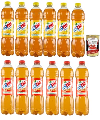 ESTATHE Testpaket, Eistee Pfirsich und Zitrone, The' Pesca e limone, Einweg PET-Flasche 12x 1,5l Tea The Erfrischungsgetränk, iced tea + Italian Gourmet polpa 400g ESTATHE Testpaket, Eistee Pfirsich und Zitrone, The' Pesca e limone, Einweg PET-Flasche 12x 1,5l Tea The Erfrischungsgetränk, iced tea + Italian Gourmet polpa 400g von Italian Gourmet E.R.