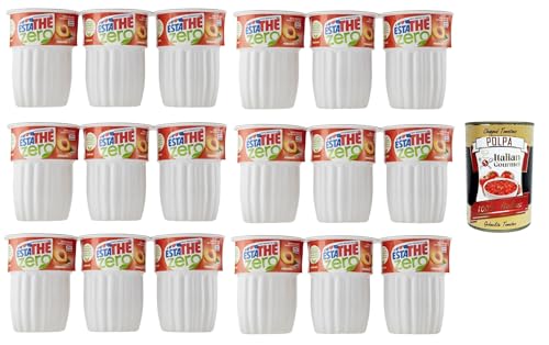 ESTATHE Thè Pesca zero 18x 20cl, Eistee The' Pfirsich ohne Zucker, ice tea erfrischend, Ohne Konservierungsstoffe und künstliche Farbstoffe, no sugar tea + Italian Gourmet polpa 400g ESTATHE Thè Pesca zero 18x 20cl, Eistee The' Pfirsich ohne Zucker, ice tea erfrischend, Ohne Konservierungsstoffe und künstliche Farbstoffe, no sugar tea + Italian Gourmet polpa 400g von Italian Gourmet E.R.