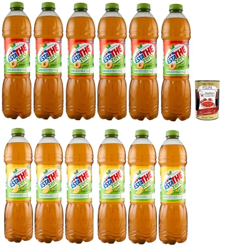 ESTATHE Thè Testtpaket zero 12x 1,5Lt, Eistee The' Pfirsich und Zitrone ohne Zucker PET Einweg, erfrischend, Ohne Konservierungsstoffe und künstliche Farbstoffe, no sugar + Italian Gourmet polpa 400g ESTATHE Thè Testtpaket zero 12x 1,5Lt, Eistee The' Pfirsich und Zitrone ohne Zucker PET Einweg, erfrischend, Ohne Konservierungsstoffe und künstliche Farbstoffe, no sugar + Italian Gourmet polpa 400g von Italian Gourmet E.R.