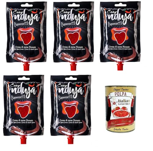 Easy ‘Nduja Squeeze Würzige Fleischcreme 5x200gr + Italian Gourmet polpa 400g Easy ‘Nduja Squeeze Würzige Fleischcreme 5x200gr + Italian Gourmet polpa 400g von Italian Gourmet E.R.
