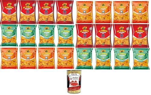 El Sabor-Testpaket Nacho Natural Flavor,Chili Flavor, BBQ 24x 100gr + Italian Gourmet polpa 400g El Sabor-Testpaket Nacho Natural Flavor,Chili Flavor, BBQ 24x 100gr + Italian Gourmet polpa 400g von Italian Gourmet E.R.