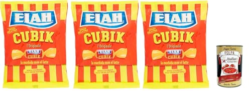 Elah Cubik Toffee La caramella classica Mou al latte, Die Italienisch Klassische Milch Mou Süßigkeiten, bonbons lollies, 3x 150 g + Italian Gourmet polpa 400g Elah Cubik Toffee La caramella classica Mou al latte, Die Italienisch Klassische Milch Mou Süßigkeiten, bonbons lollies, 3x 150 g + Italian Gourmet polpa 400g von Italian Gourmet E.R.
