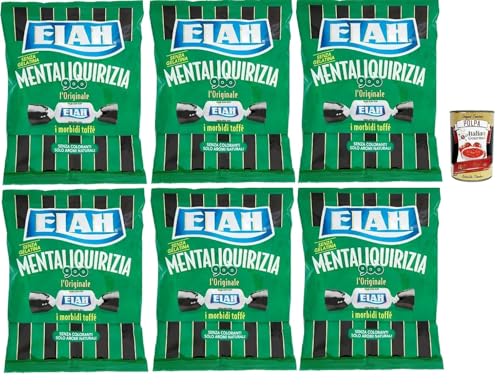 Elah Mentaliqurizia, novecento, caramella Toffee Süßigkeiten, Pyperite Mint und Lakritze, bonbons, lollies 6x 150g + Italian Gourmet polpa 400g Elah Mentaliqurizia, novecento, caramella Toffee Süßigkeiten, Pyperite Mint und Lakritze, bonbons, lollies 6x 150g + Italian Gourmet polpa 400g von Italian Gourmet E.R.