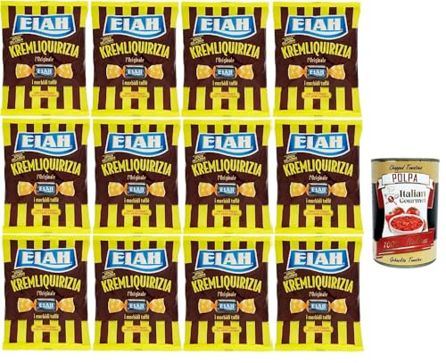 Elah Toffè Kremliquirizia, Milch und Lakritze Toffee, Süßigkeiten bonbons lollies 12x 150g + Italian Gourmet polpa 400g Elah Toffè Kremliquirizia, Milch und Lakritze Toffee, Süßigkeiten bonbons lollies 12x 150g + Italian Gourmet polpa 400g von Italian Gourmet E.R.