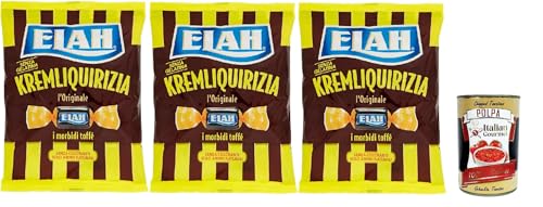 Elah Toffè Kremliquirizia, Milch und Lakritze Toffee, Süßigkeiten bonbons lollies 3x 150g + Italian Gourmet polpa 400g Elah Toffè Kremliquirizia, Milch und Lakritze Toffee, Süßigkeiten bonbons lollies 3x 150g + Italian Gourmet polpa 400g von Italian Gourmet E.R.