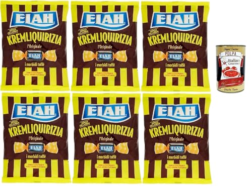 Elah Toffè Kremliquirizia, Milch und Lakritze Toffee, Süßigkeiten bonbons lollies 6x 150g + Italian Gourmet polpa 400g Elah Toffè Kremliquirizia, Milch und Lakritze Toffee, Süßigkeiten bonbons lollies 6x 150g + Italian Gourmet polpa 400g von Italian Gourmet E.R.