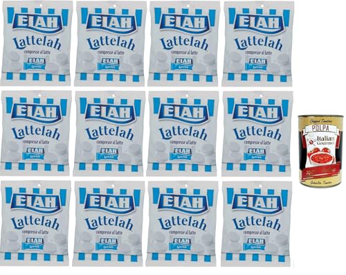 Elah caramelle Lattelah, Süßigkeiten Milchbonbons gefüllt mit Milch und Magerjoghurt 12x 100g + Italian Gourmet polpa 400g Elah caramelle Lattelah, Süßigkeiten Milchbonbons gefüllt mit Milch und Magerjoghurt 12x 100g + Italian Gourmet polpa 400g von Italian Gourmet E.R.