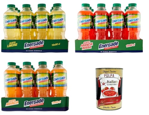 Energade-Testpaket Reintegratore di sali minerali Mineralsalz-Ergänzungsmittel mit Zitronen-, Orangen- und Blutorangengeschmack 36x50cl+ Italian Gourmet polpa 400g Energade-Testpaket Reintegratore di sali minerali Mineralsalz-Ergänzungsmittel mit Zitronen-, Orangen- und Blutorangengeschmack 36x50cl+ Italian Gourmet polpa 400g von Italian Gourmet E.R.