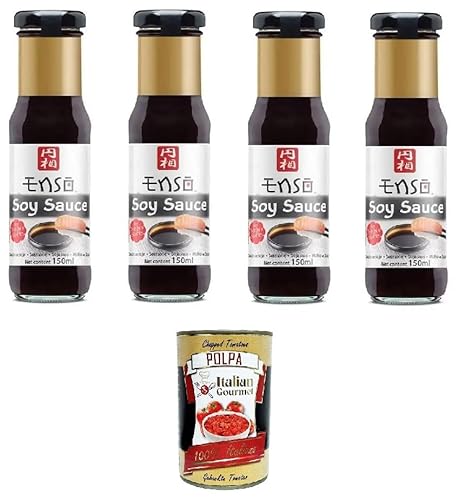 Enso Salsa di Soia Sojasauce 4x150 ml + Italian Gourmet Polpa di Pomodoro 400g Enso Salsa di Soia Sojasauce 4x150 ml + Italian Gourmet Polpa di Pomodoro 400g von Italian Gourmet E.R.