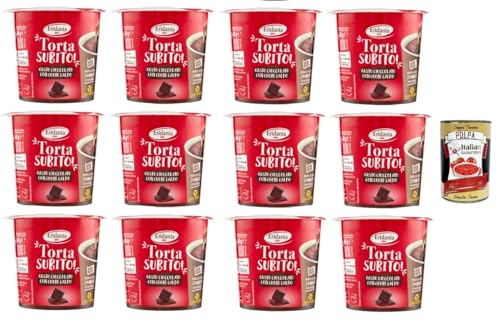 Eridania- Torta Subito! Gusto Cioccolato Schokoladengeschmack mit warmer Herznote 12x 60 g + Italian Gourmet polpa 400gr Eridania- Torta Subito! Gusto Cioccolato Schokoladengeschmack mit warmer Herznote 12x 60 g + Italian Gourmet polpa 400gr von Italian Gourmet E.R.