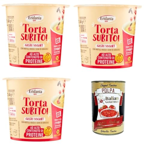 Eridania Torta Subito! Gusto Yogurt Joghurtgeschmack mit Preiselbeeren und Sonnenblumenkernen 3x60 g+ Italian Gourmet polpa 400gr Eridania Torta Subito! Gusto Yogurt Joghurtgeschmack mit Preiselbeeren und Sonnenblumenkernen 3x60 g+ Italian Gourmet polpa 400gr von Italian Gourmet E.R.