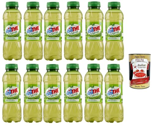 Estathe Eistee The' Verde grüner Tee erfrischend PET 12x 400ml mit Tee Aufguss in natürlichem Mineralwasser, green iced tea + Italian Gourmet polpa 400g Estathe Eistee The' Verde grüner Tee erfrischend PET 12x 400ml mit Tee Aufguss in natürlichem Mineralwasser, green iced tea + Italian Gourmet polpa 400g von Italian Gourmet E.R.