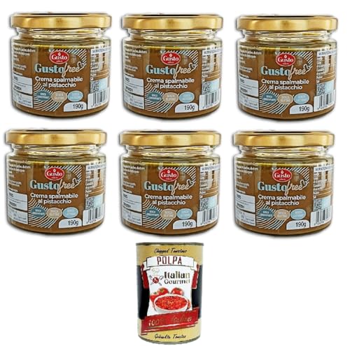 Etna-Gusto Free Pistazienaufstrich GLUTENFREI – LAKTOSEFREI – VEGANES PRODUKT 6x 190gr + Italian Gourmet polpa 400g Etna-Gusto Free Pistazienaufstrich GLUTENFREI – LAKTOSEFREI – VEGANES PRODUKT 6x 190gr + Italian Gourmet polpa 400g von Italian Gourmet E.R.