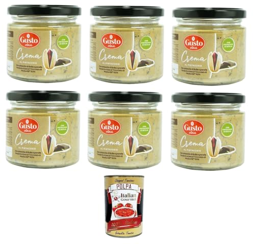Etna-Pistaziencreme mit sizilianischen Pistazien und dunklen Körnern auf Basis von 100 % Modica-Schokolade 6x190gr + Italian Gourmet polpa 400g Etna-Pistaziencreme mit sizilianischen Pistazien und dunklen Körnern auf Basis von 100 % Modica-Schokolade 6x190gr + Italian Gourmet polpa 400g von Italian Gourmet E.R.