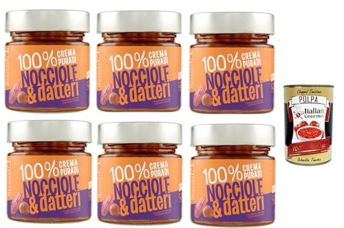 Eurocompany, Crema Spalmabile 100% Crema Pura Di Nocciole & datteri, Brotaufstrich creme 100% Haselnüsse und Daten, Nur zwei Zutat, 6x 175g + Italian Gourmet polpa 400g Eurocompany, Crema Spalmabile 100% Crema Pura Di Nocciole & datteri, Brotaufstrich creme 100% Haselnüsse und Daten, Nur zwei Zutat, 6x 175g + Italian Gourmet polpa 400g von Italian Gourmet E.R.