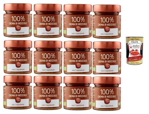Eurocompany, Crema Spalmabile 100% Di Nocciole, Brotaufstrich creme 100% Haselnüsse, Nur eine Zutat, 12x 175g + Italian Gourmet polpa 400g Eurocompany, Crema Spalmabile 100% Di Nocciole, Brotaufstrich creme 100% Haselnüsse, Nur eine Zutat, 12x 175g + Italian Gourmet polpa 400g von Italian Gourmet E.R.