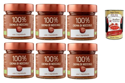 Eurocompany, Crema Spalmabile 100% Di Nocciole, Brotaufstrich creme 100% Haselnüsse, Nur eine Zutat, 6x 175g + Italian Gourmet polpa 400g Eurocompany, Crema Spalmabile 100% Di Nocciole, Brotaufstrich creme 100% Haselnüsse, Nur eine Zutat, 6x 175g + Italian Gourmet polpa 400g von Italian Gourmet E.R.