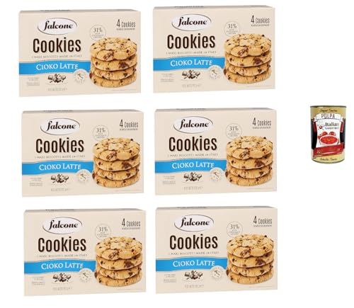 FALCONE Cookies Cioko Latte, Kekse mit Milchschokoladenstückchen 6x 200g + Italian Gourmet polpa 400g von Italian Gourmet E.R.