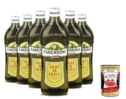 FARCHIONI Olio di Oliva Classico, Olivenöl, bestehend aus raffinierten Olivenölen und nativen Olivenölen, 6x 1 LT + Italian Gourmet polpa 400g FARCHIONI Olio di Oliva Classico, Olivenöl, bestehend aus raffinierten Olivenölen und nativen Olivenölen, 6x 1 LT + Italian Gourmet polpa 400g von Italian Gourmet E.R.