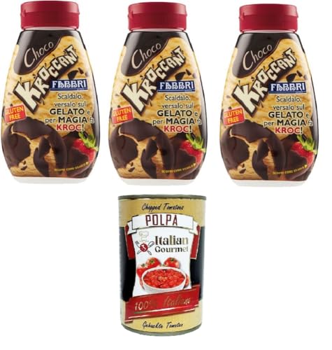 Fabbri Choco Kroccant Knuspriger Zuckerguss Glutenfreier Überzug mit knusprigem Schokoladengeschmack 3x180gr + Italian Gourmet polpa 400g Fabbri Choco Kroccant Knuspriger Zuckerguss Glutenfreier Überzug mit knusprigem Schokoladengeschmack 3x180gr + Italian Gourmet polpa 400g von Italian Gourmet E.R.
