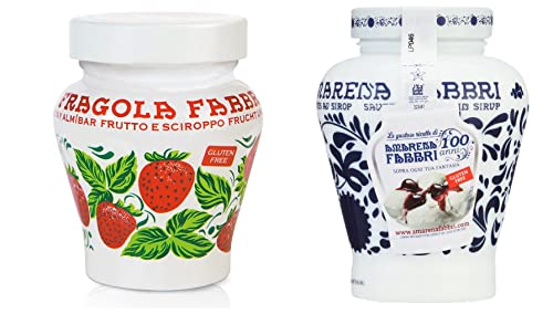 Fabbri Erdbeere Opaline 230gr Erdbeeren in Sirup + Amarena-Kirschen in Sirup 230g + Italian Gourmet Polpa Fabbri Erdbeere Opaline 230gr Erdbeeren in Sirup + Amarena-Kirschen in Sirup 230g + Italian Gourmet Polpa von Italian Gourmet E.R.