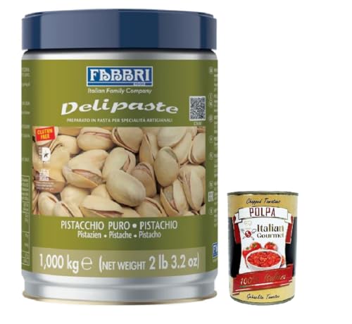 Fabbri Pistazienpaste Pistacchio, Produkt in Pasta basiert auf Pistaziensaft zu Geschmackscreme und Cremes und erstellen Sie originelle Desserts. 1 Kg + Italian Gourmet polpa 400g Fabbri Pistazienpaste Pistacchio, Produkt in Pasta basiert auf Pistaziensaft zu Geschmackscreme und Cremes und erstellen Sie originelle Desserts. 1 Kg + Italian Gourmet polpa 400g von Italian Gourmet E.R.