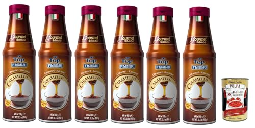 Fabbri Topping Caramello süße Karamellsauce für Eis, Desserts und Kaffee 6x 950g Gluten-frei gebrauchsfertige Sauce dessertsaucen + Italian Gourmet polpa 400g Fabbri Topping Caramello süße Karamellsauce für Eis, Desserts und Kaffee 6x 950g Gluten-frei gebrauchsfertige Sauce dessertsaucen + Italian Gourmet polpa 400g von Italian Gourmet E.R.